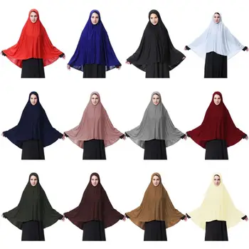 

Womens Extra Long Milk Fiber Muslim Arab Hijab Elegant Solid Color Islamic Prayer Lightweight Head Scarf Wrap Shawl