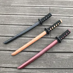 Épée bâton en bois massif de 60cm, pour créer une pratique japonaise de Kendo Aikido Iaido, résistante aux impacts sans bord 