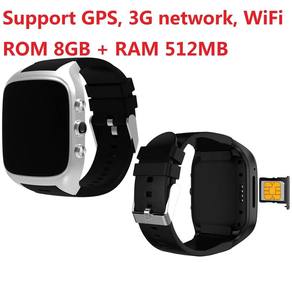  8GB ROM WiFi Smart Watch support APP download internet men women 3G net Wristwatch SIM Card Camera 