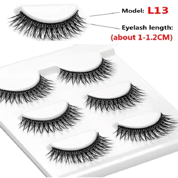 

Wholesale Length False eyelashes 3 pairs/lot False Eye lashes Cross Natural Long Thin Lashes Women Makeup Decorative Cosmetic