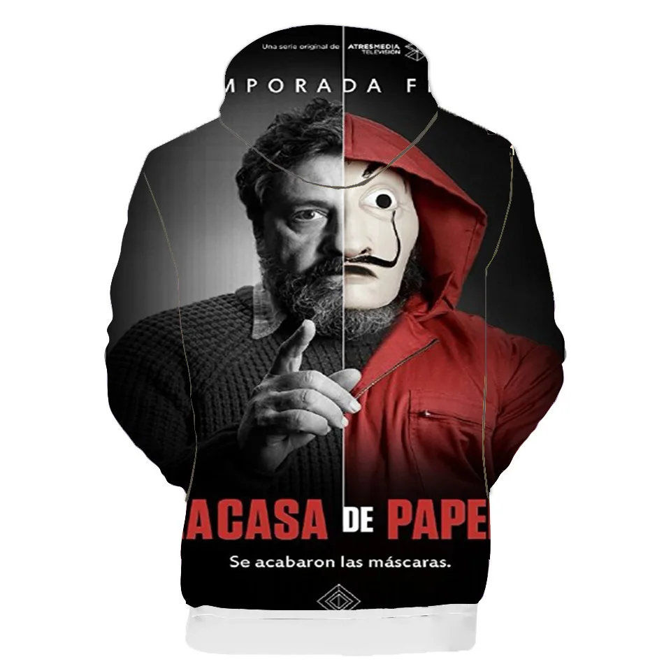 Костюм «Money Heist» футболка с длинным рукавом для маленьких мальчиков Забавный дизайн, футболка сериала «tv» толстовки для девочек Повседневная футболка, детские толстовки с капюшоном