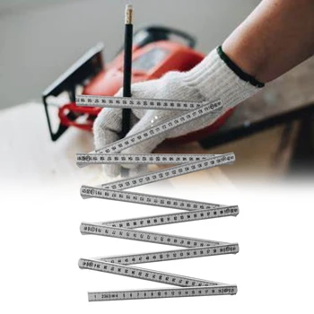 

Portable Multi Function Folding Ruler Woodworking Measuring Tools School Scratch Resistant Stationery Home Teaching Anti Rust