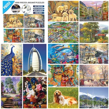 

DIY Animal Puzzles 2020 HOT 1000 Pieces Large Puzzle Game Interesting Toys Personalized Gift puzzles toys for kids games Toys
