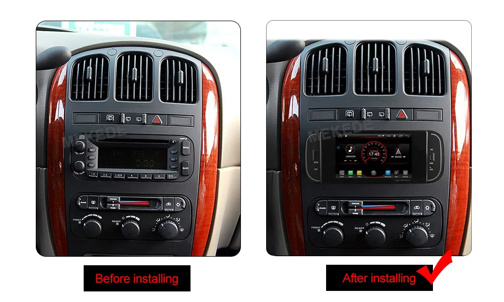Clearance MEKEDE  Car Multimedia player 1din android 9 5 Inch For Jeep/Chrysler/Dodge/Liberty/Wrangler/Sebring/Grand Cherokee Radio GPS 5
