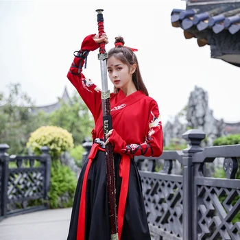 

Women'S Chinese National Hanfu Costume Improve Warrior Clothes Summer Ancient Tang Fairy Princess Stage Cosplay Costume DWY4154