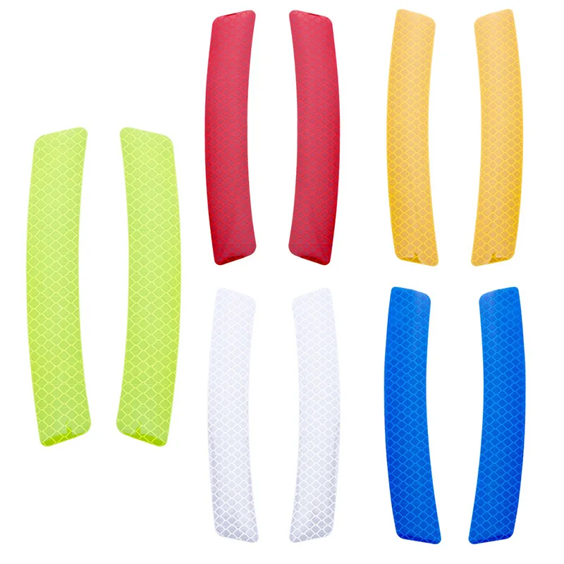 1Pair! New Car Wheel Rim Reflective Warning Strip Stickers Safety Warning Light Reflector Protective Sticker Drop Shipping