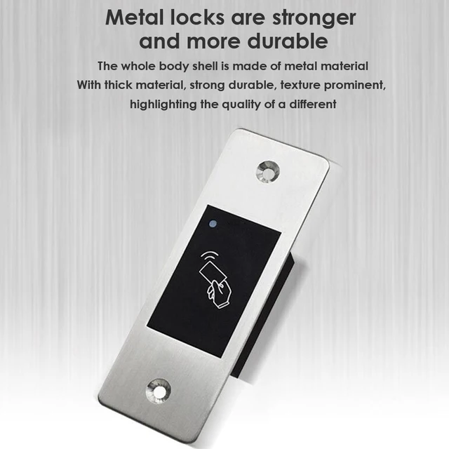 9-18V RFID Reader Keyless Door Opener Metal  Access Control Scanner 800 Users Mini  IP66 Waterproof Embedded Fingerprint Reader 4