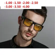 MINCL/близорукие поляризационные солнцезащитные очки ночного видения мужские желтые линзы антибликовые винтажные негабаритные очки для близорукости NX
