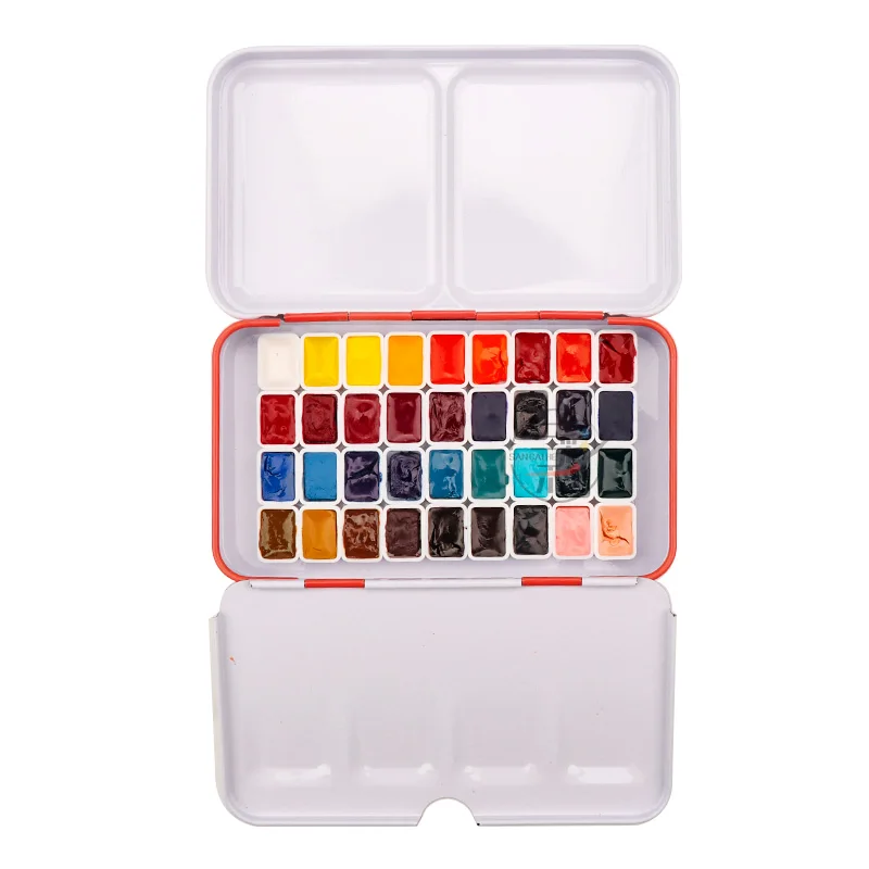 South Korea imported Mijello gold 34-color watercolor paint dispensing set 0.55ml/1ml acuarelas painting art supplies 2