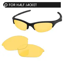 Papaviva кристально желтые Сменные линзы для половины солнечные очки к куртке рамки UVA и UVB защиты