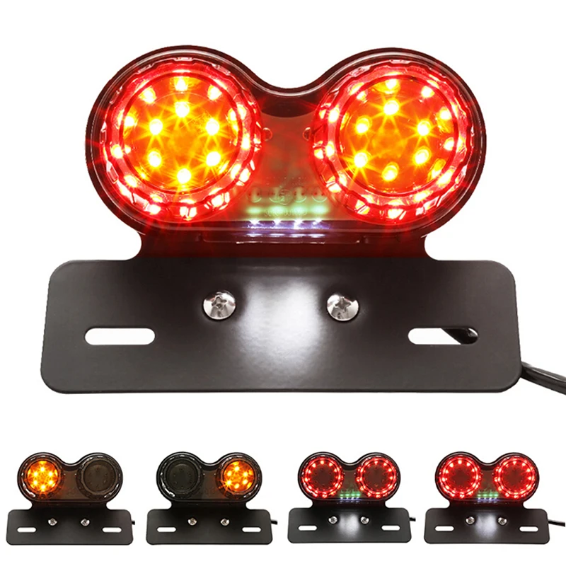 Кафе Racer мигающая лампа 1 шт. мотоцикл задний фонарь сигнала поворота Индикаторы пользовательский мотоцикл задний стоп-сигнал тормозной светильник