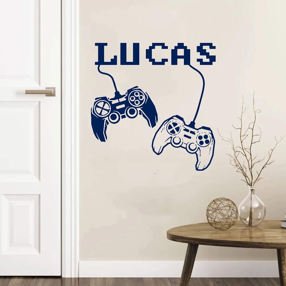 Personalized Gamer Name Wall Sticker Vinyl Modern Home Decor Kids Room  Bedroom Playroom Customized Name Decals Gaming Zone Z566 - AliExpress