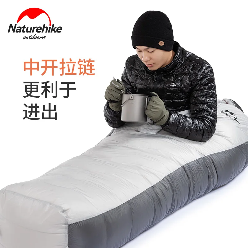 Naturehike спальный мешок для 1 человека, портативный зимний спальный мешок для отдыха на природе, походов, альпинизма, плотные пуховые спальные мешки