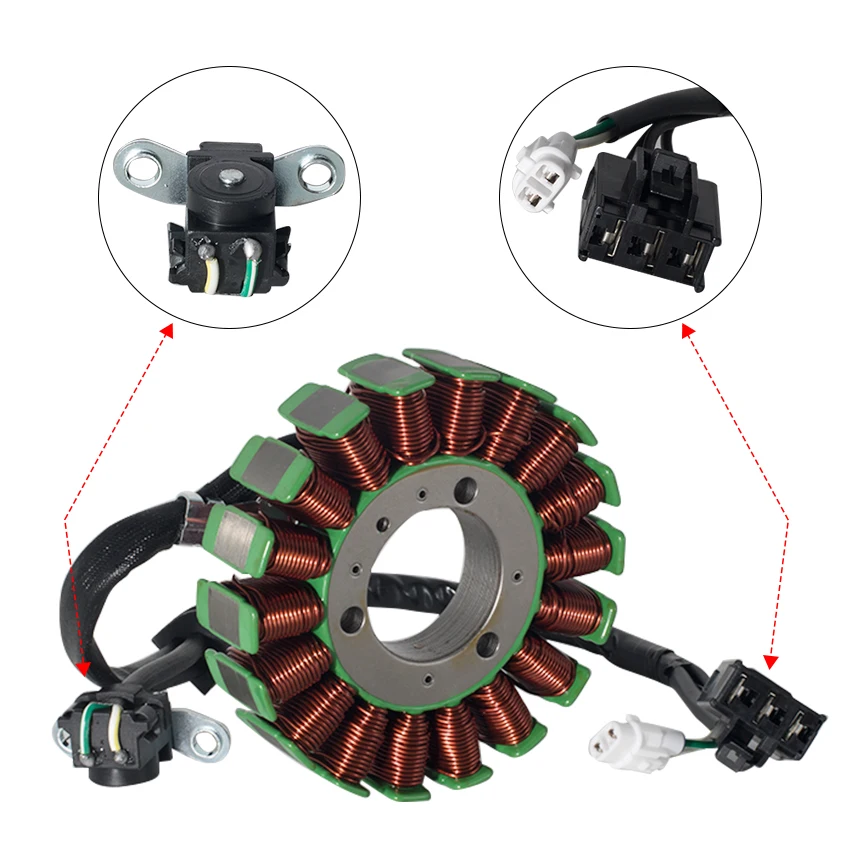 

Катушка статора мотоциклетного генератора Comp для Kawasaki KLE250 ER400 Z400 EX400 Ninja 400R ABS KLE300 250 ABS 21003-0178 21003-0175