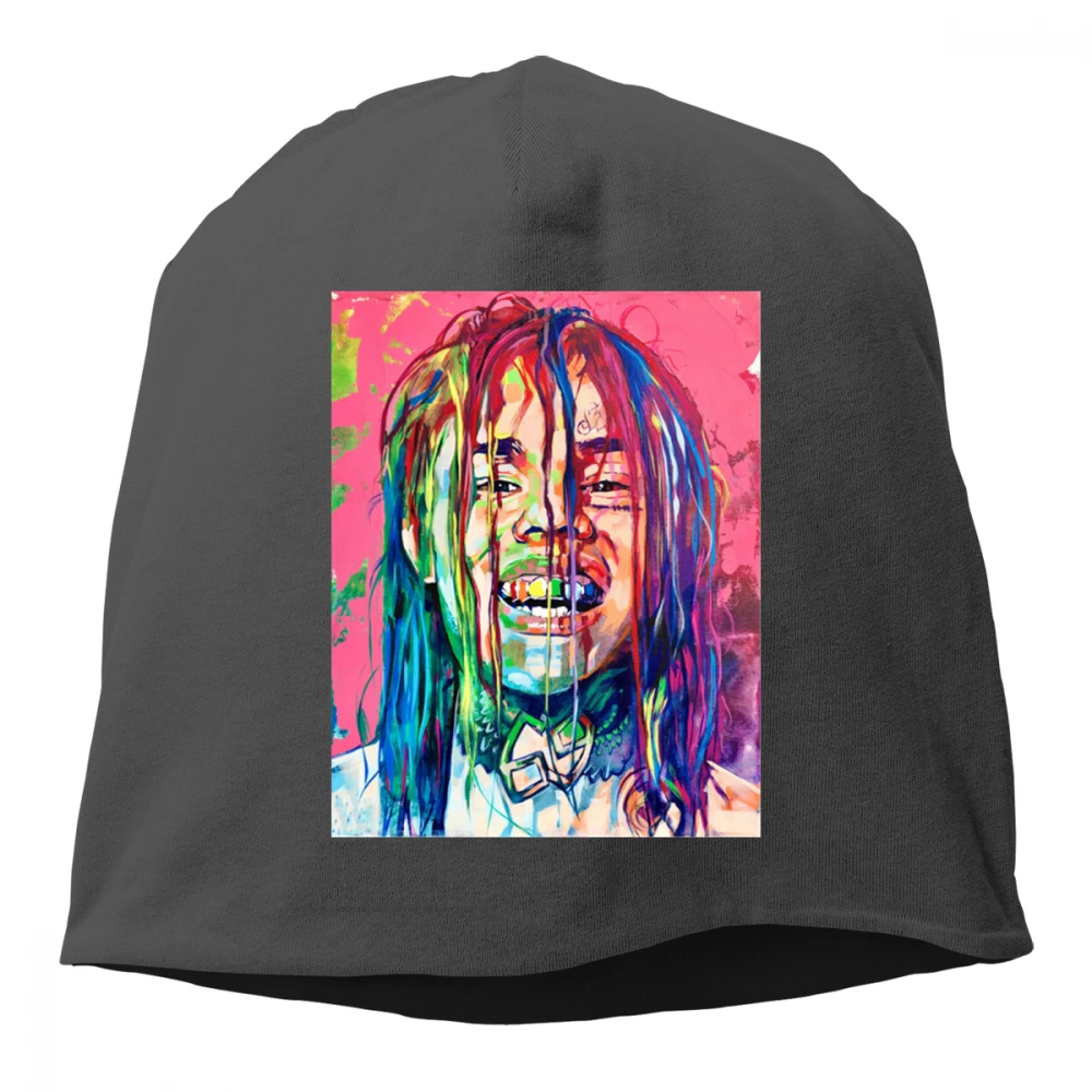 6ix9ine 7 принтованная вязанная хлопковая шапка Skullies Унисекс Мужская и женская кепка хеджирования весна осень уличная повседневная спортивная хип-хоп кепка бини
