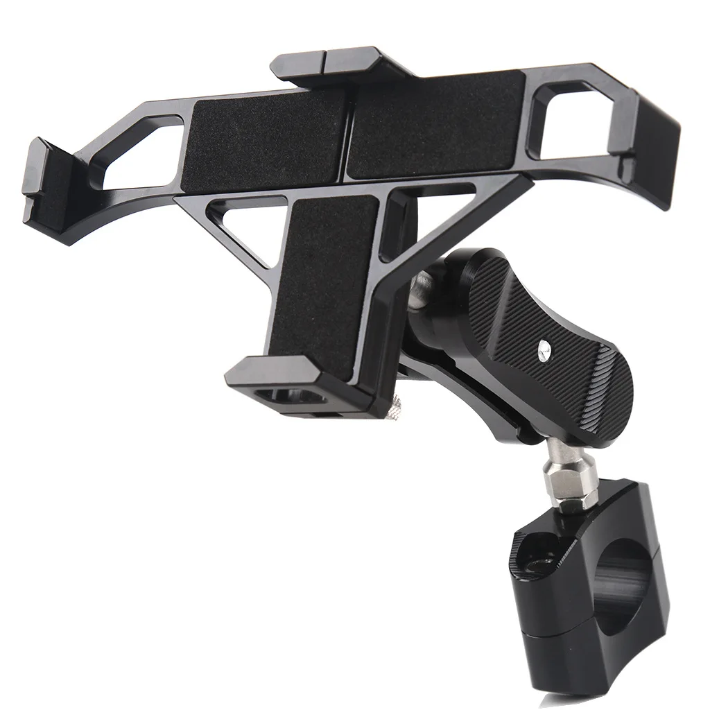 

Universal Aluminum Alloy Motorcycle Mobile Phone Holder Bracket For 4.5-6 inch Smartphones Outdoor Bicycle Bike GPS Mount Stand