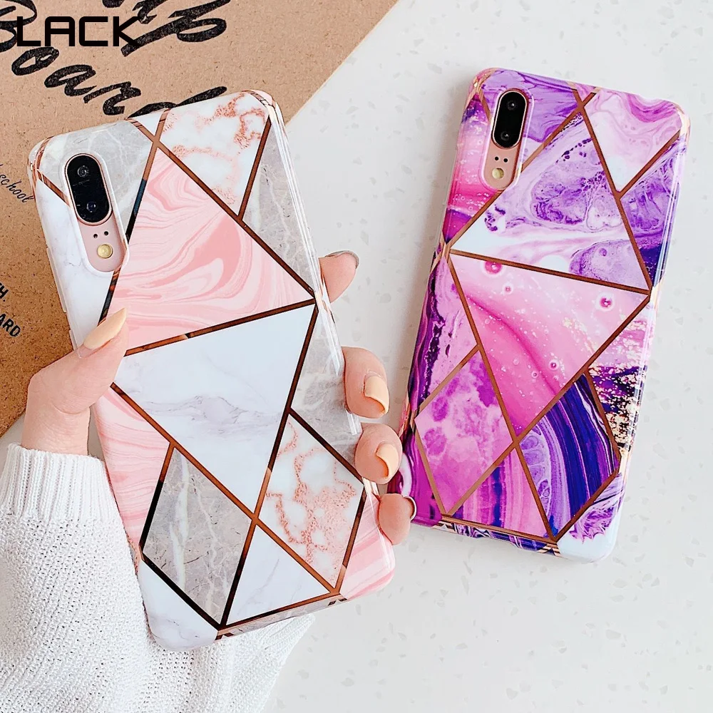 Чехол для телефона LACK с геометрическим рисунком под мрамор Huawei M30 P20 P30 Lite Mate 20 Pro