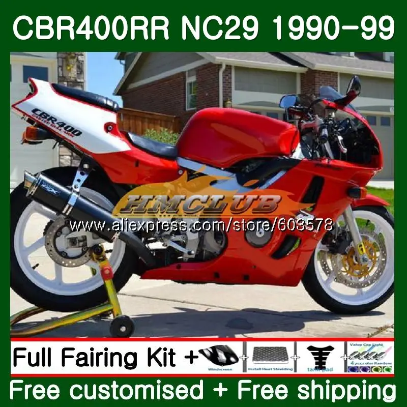 CBR400 RR для HONDA CBR400RR NC29 1994 1995 1996 1997 1998 1999 97CL. 21 CBR 400 RR 400RR 94 95 96 97 98 99 темно-красный обтекатель