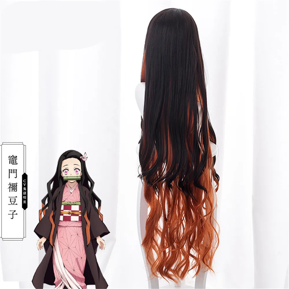 Nezuko Tanjirou Kamado, парики для косплея, Demon Slayer Kimetsu no Yaiba, парики для косплея, Kochou Shinobu Zenitsu, Agatsuma, золотые короткие волосы