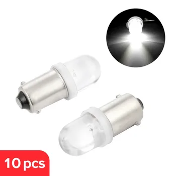 

10PCS ba9s LED dash board light bulb puer white light auto interior reading dome door vehicle signal lamps light white DC 12V