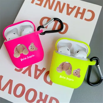 

Fashion Street trend Funny bear for AirPods case Color bluetooth headset protective Cover for AirPod case Accessories soft case