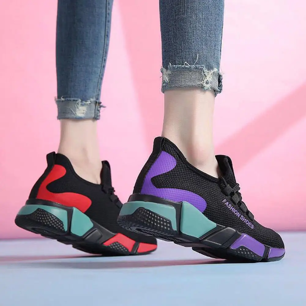 New Women's Mesh Breathable Shoes Soft Bottom Fashion Colorful Shoes Non-slip Shoes Running Casual Sports Women's Shoes