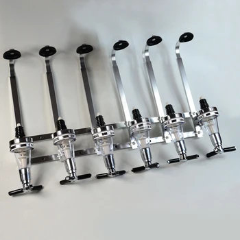 

Stainless Steel Wall Mount Stand 6 Bottle Drinks Optics Bar Butler Spirits