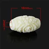 20 PCs Doreen Box Created Coral Spacer Beads Barrel  Cream Color Flower Carved  Bead For DIY Jewelry Making 16mm x 9mm,Hole:2mm ► Photo 2/3