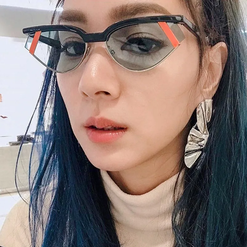 Женские маленькие солнцезащитные очки кошачий глаз oculos de sol feminino женские брендовые дизайнерские нестандартные черные солнцезащитные очки Винтажные Солнцезащитные Очки