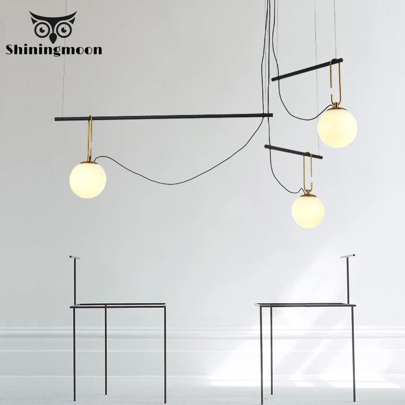 Nordic Led подвесные светильники современный креативный стеклянный шар гостиная