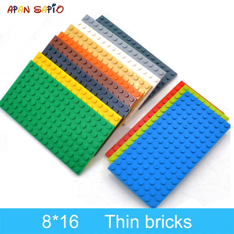 5pcs DIY Building Blocks Thin Figures Bricks 8x16 Dots 12Color Educational Creative Size Compatible With 92438 Toys for Children