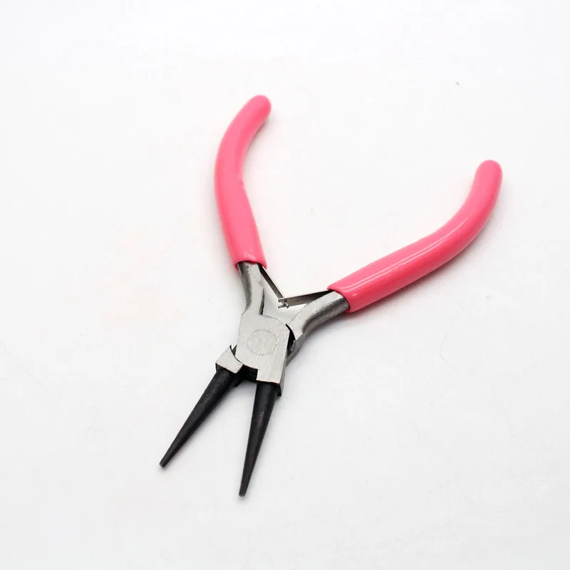 Pink Long nose plier Ювелирные плоскогубцы инструменты и оборудование набор длинных игл круглый нос резки проволоки плоскогубцы для изготовления украшений вручную аксессуары HK043 - Цвет: Pink Long nose plier