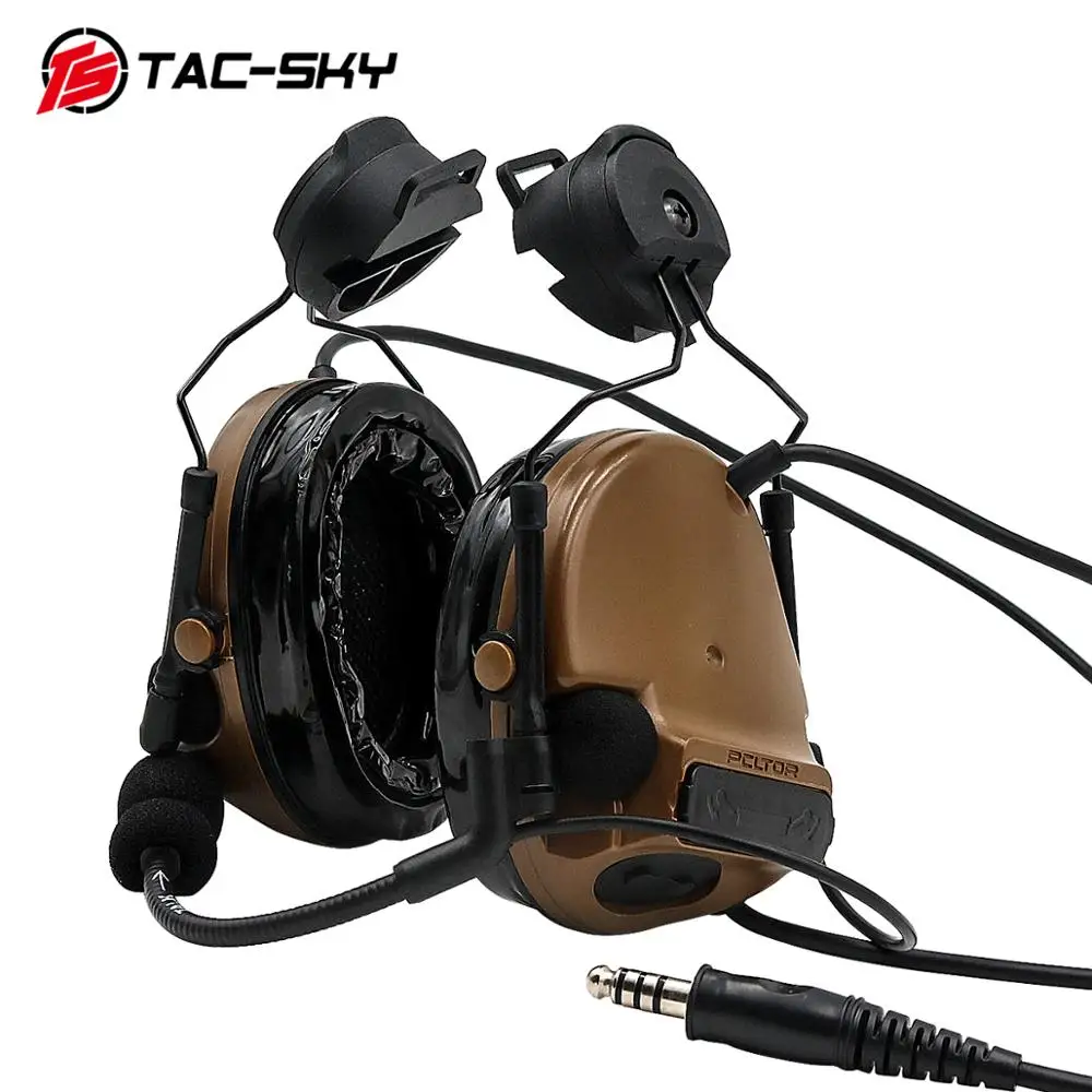 COMTAC III TAC-SKY COMTAC comtac iii шлем БЫСТРЫЙ трек кронштейн силиконовый наушник версия шумоподавление тактическая гарнитура C3CB - Цвет: CB