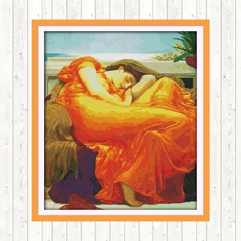 

Sleeping Beauty Counted Cross Stitch Patterns DIY Needlework Kit Embroidery Kit 14ct Print Canvas 11ct Stamped Cross Stitch Sets