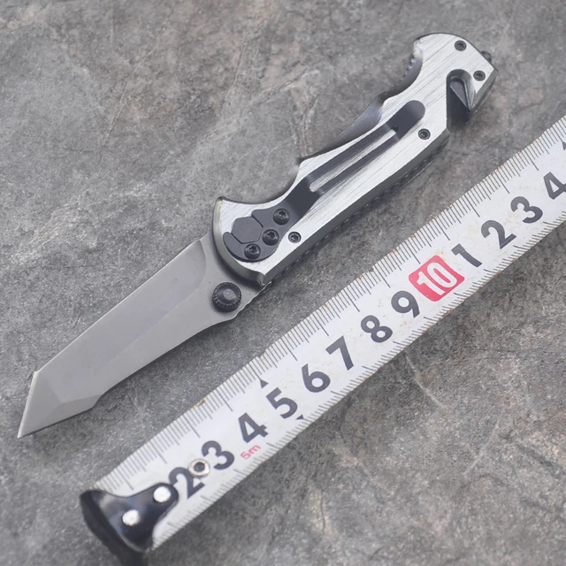 Brand Folding Knife Black Titanium Tactical Pocket Knife Rescue survival knife aluminum handle Camping Hunting knife SDIYABEIZ 6