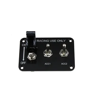 

12V Car 3 Groups Switch Panel 3 Toggle Ignition Switches for Cars Ships Yachts Race Cars Motor Vehicles (Black)