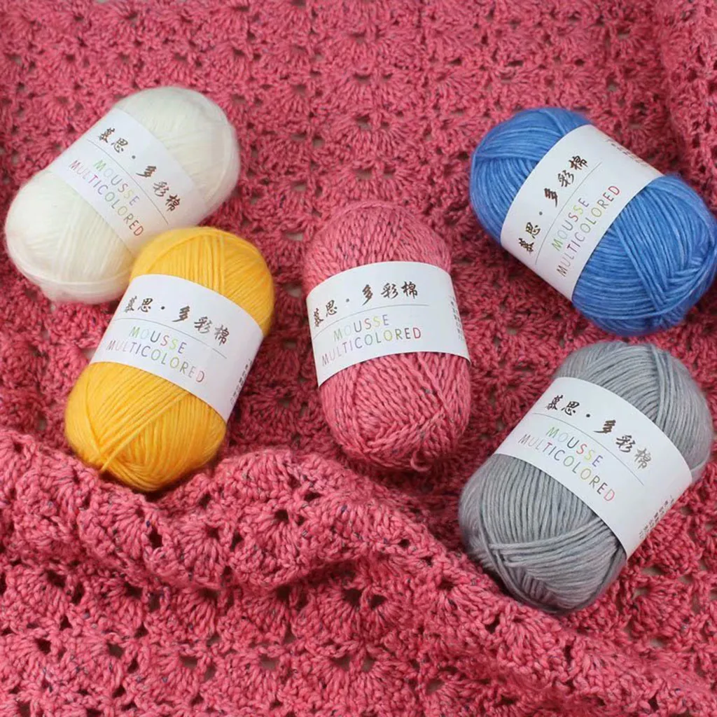 100g Antistatic Colorful Cotton Suede DIY Scarf Line Hand-Knotted Needle Coat in Thick Wool No Hair No Drop