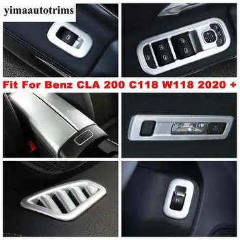 

For Mercedes-Benz CLA 200 C118 W118 2020 2021abs silver inner handle bowl rack/tail door rear luggage button cover trim