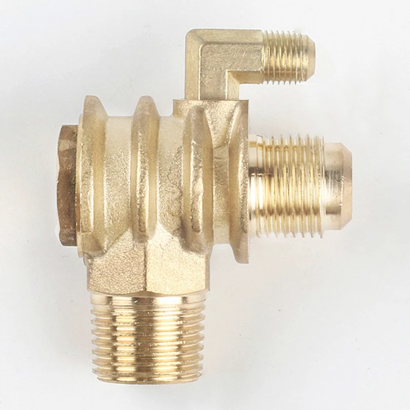 

Air Compressor 3-Port Brass Male Threaded Check Valve Connector Tool Replace 1x