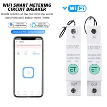 

Wifi Ewelink Circuit Breaker Single Phase WIFI Smart Energy Meter Kwh Metering Monitoring Timer Relay for Smart Home 63A LKNDIZ