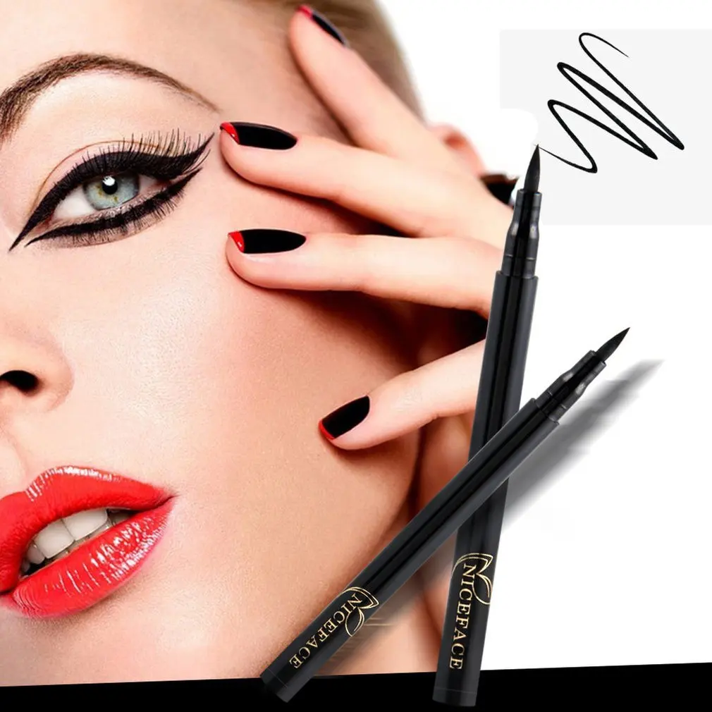 

NICEFACE Waterproof Black Liquid Eyeliner Long Lasting Eye Liner Pencil Eye Cosmetic Smooth Fast Dry Eye Cosmetic Tool