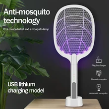 Insect-Racket-Killer Swatter Bug Zapper Mosquito Electric Rechargeable Tennis-Racket