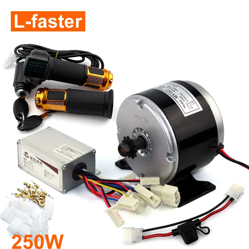 24V 250W Электрический щеточный двигатель постоянного тока скутер DIY мотор комплект