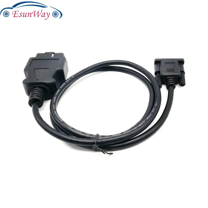 OBD 2 кабель 16 Pin к DB9 Женский последовательный порт RS232 разъем адаптера Автомобильный Кабель 1,13 м 16 Pin к DB9 последовательный RS232 OBD2 кабель