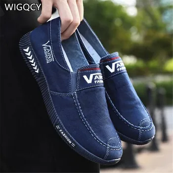 

WIGQCY 2020 new spring and autumn casual men's shoes soft bottom Korean version of a pedal wild breathable canvas shoes A29