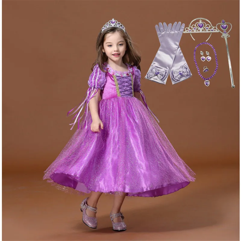 Kids Girls Princess Dresses up Children Christmas Ball Gown Long Party Dress Halloween cosplay costume | Детская одежда и обувь