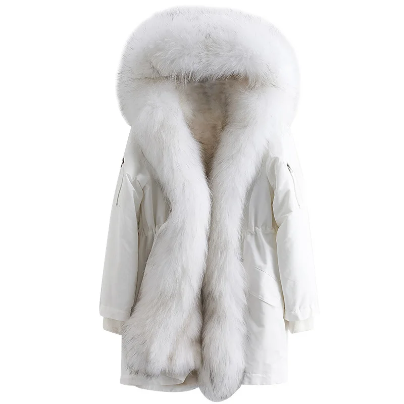 

2020 New Fault Code Fashionable Raccoon Neidan Send Overcome Loose Long Fund Leather And Fur Loose Coat