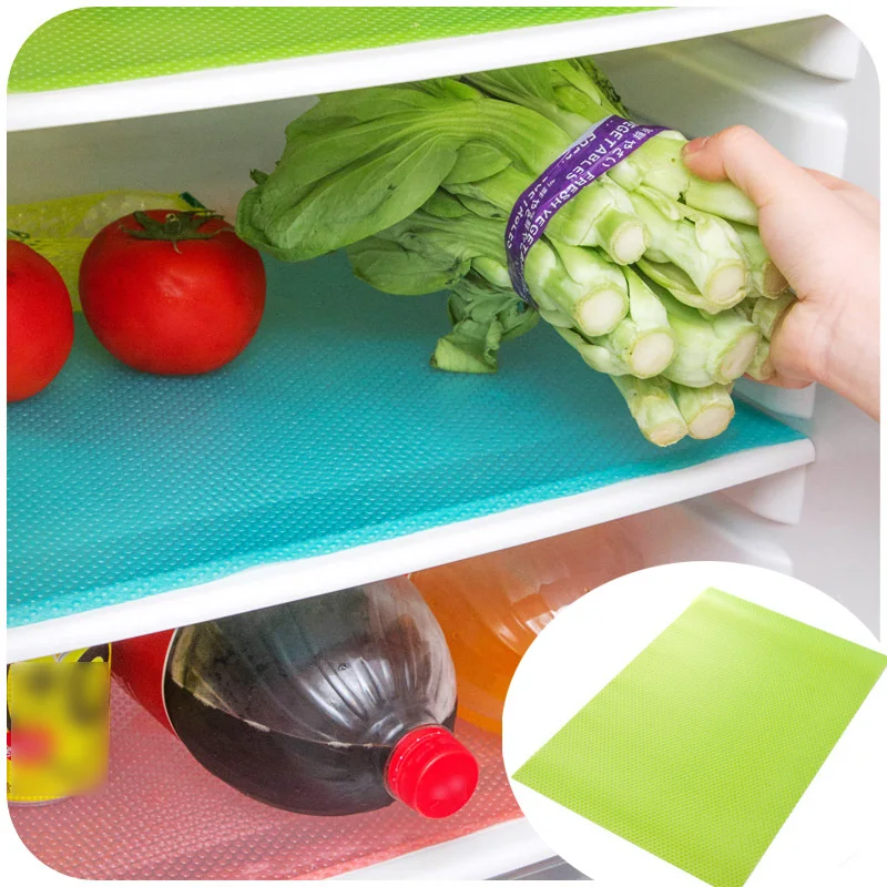 

4pcs/set Refrigerator Pad Waterproof Antibacterial Antifouling Mildew Moisture Tailorable Heat Insulation Pad Kitchen Fridge Mat