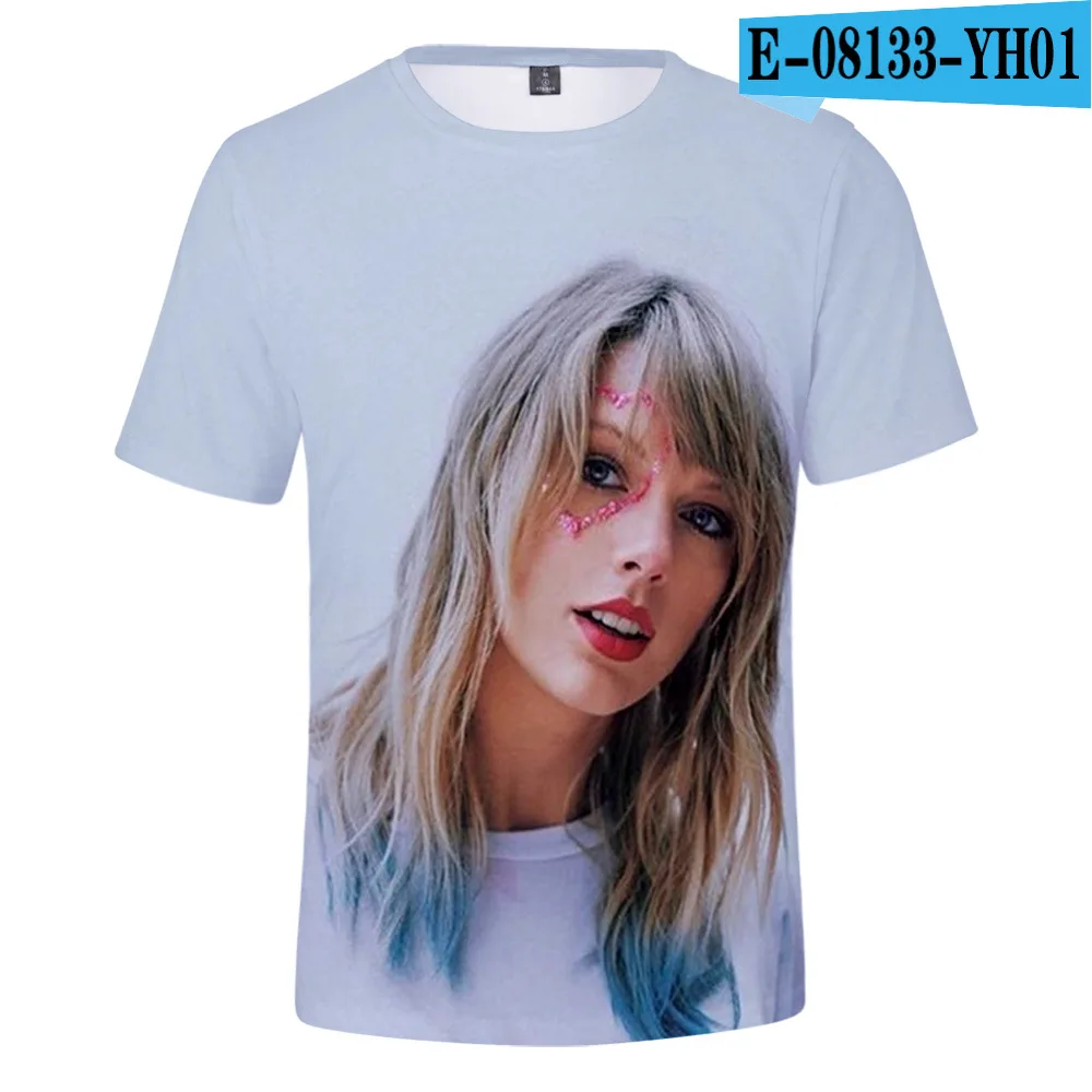 Супер популярная футболка с 3D принтом Taylor, мужская и женская футболка с коротким рукавом, высокое качество, летняя повседневная футболка, уличная одежда - Цвет: Лаванда