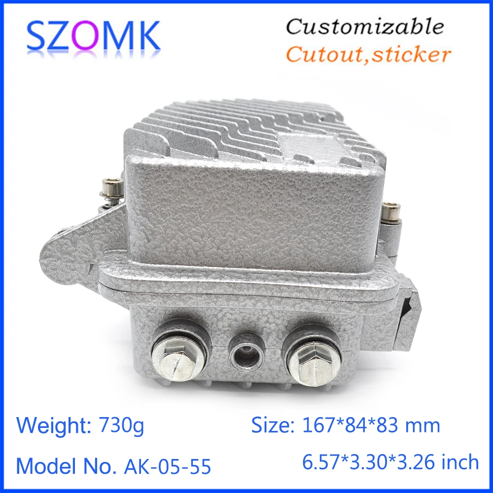 outdoor IP67 waterproof aluminum amplifier die cast enclosure for signal monitoring equipment (11)